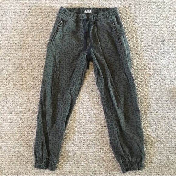 TNA Pants - TNA army green leopard print joggers